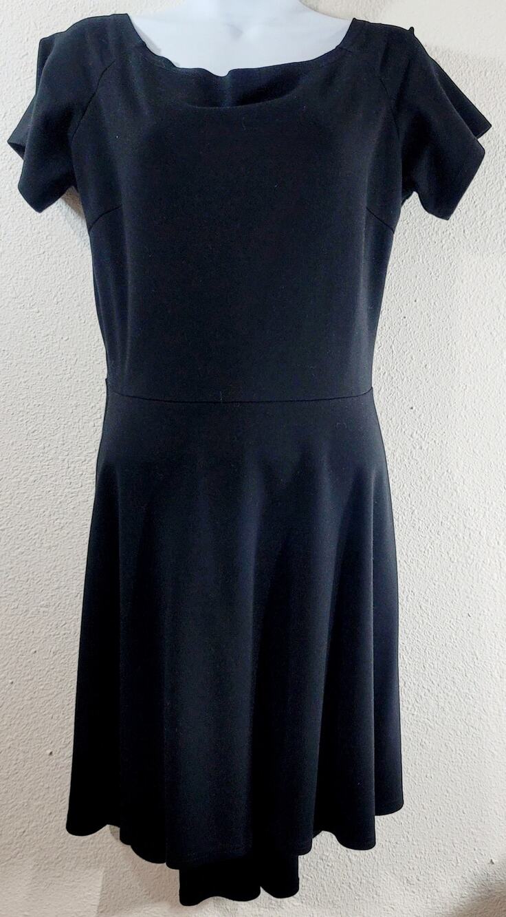Sarin Mathews Black Off The Shoulder Skater Fit & Flare Hi Low Dress XXL Flowy